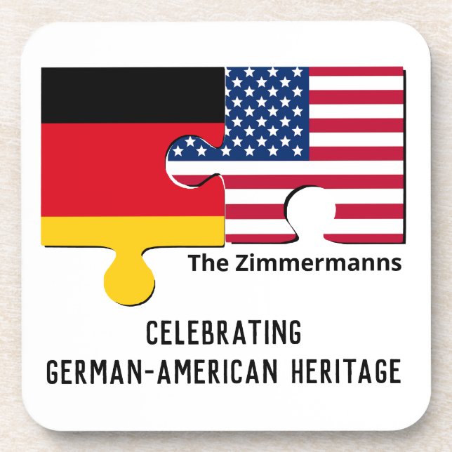 Personalized GERMAN AMERICAN Coaster (Front)