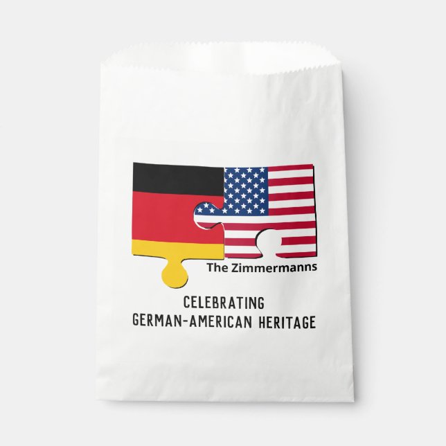 Personalized GERMAN AMERICAN Favour Bag (Front)