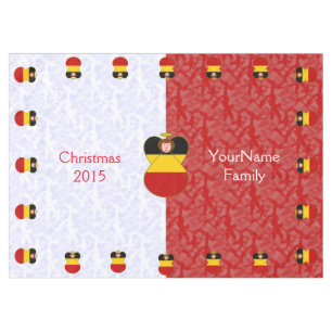 Personalized German Angel Red Hair Dressed in Flag Tablecloth