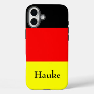 Personalized German Flag iPhone 16 Plus Case