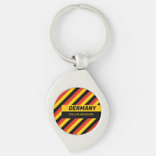 Personalized  German Flag Keychain