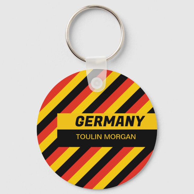 Personalized  German Flag Keychain (Front)