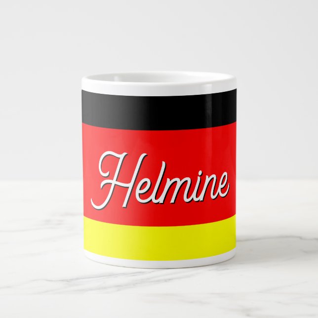 Personalized German Flag Large Coffee Mug (Front)
