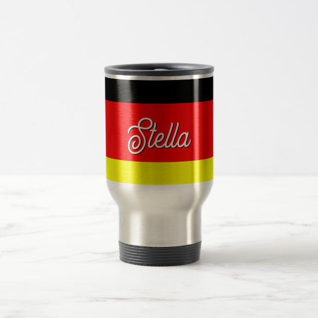 Personalized German Flag Travel Mug (Center)