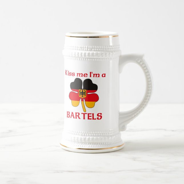 Personalized German Kiss Me I'm Bartels Beer Stein (Right)