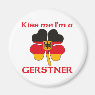 Personalized German Kiss Me I'm Gerstner Magnet