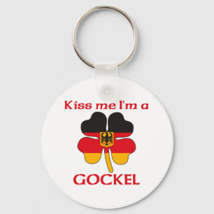 Personalized German Kiss Me I'm Gockel Keychain