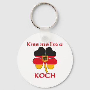 Personalized German Kiss Me I'm Koch Keychain