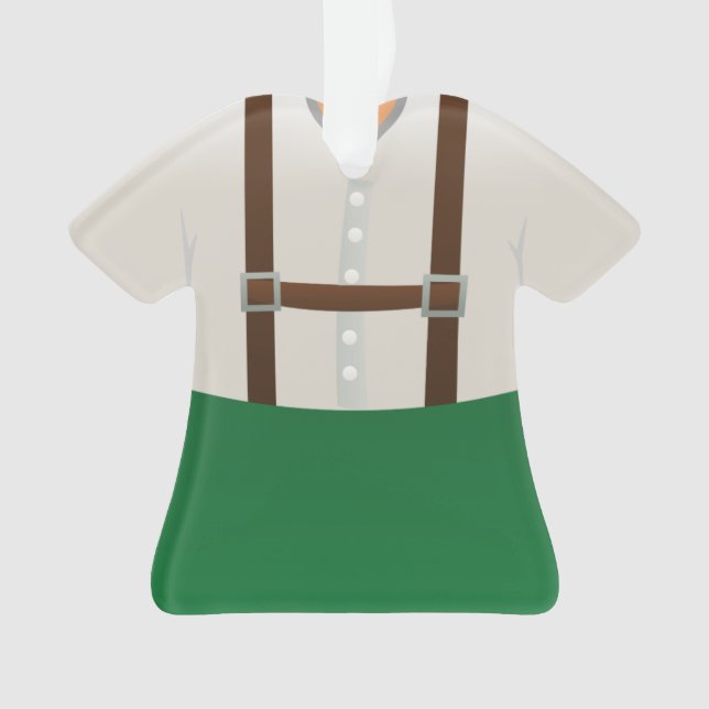 Personalized German Lederhosen Christmas Ornament (Front)