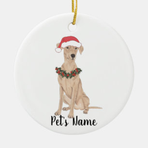 Personalized German Pinscher Christmas Ceramic Ornament