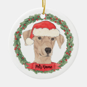 Personalized German Pinscher Christmas Ceramic Ornament
