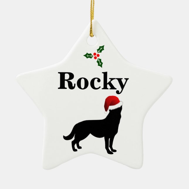 Personalized German Shepherd Dog Ceramic Ornament (Front)