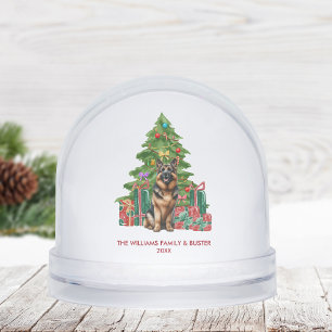 Personalized German Shepherd Dog Christmas Snowglobe