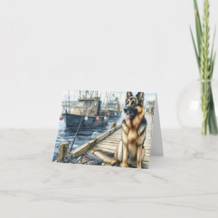 Personalized German Shepherd Dog Memorial Card
