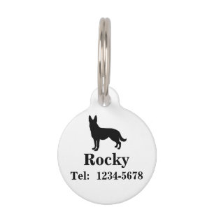 Personalized German Shepherd Dog Pet Tag