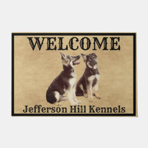 Personalized German Shepherd Puppies Doormat