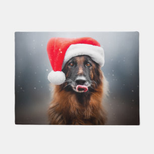 Personalized German Shepherd Santa Doormat