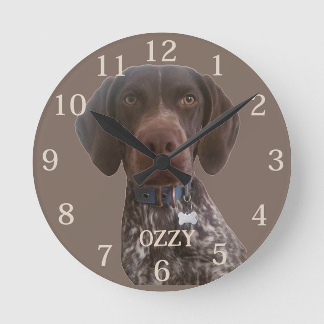 Personalized German Short haired Pointer clock (Front)