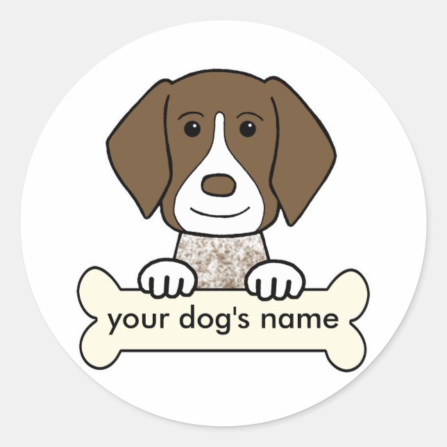 Personalized German Shorthaired Pointer Classic Round Sticker (Front)
