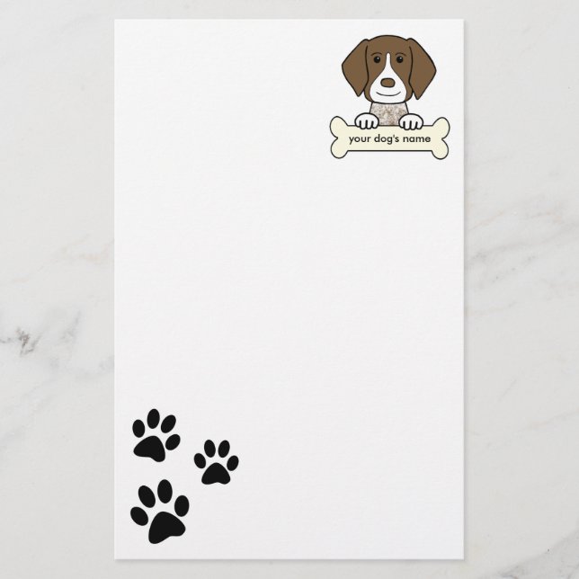 Personalized German Shorthaired Pointer Stationery (Front)