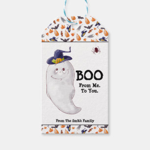 Personalized Ghost Halloween Party Gift Tags