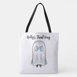 Personalized Ghost Treat Tote Bag