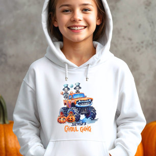 Personalized Ghoul Gang Girls Halloween Hoodie