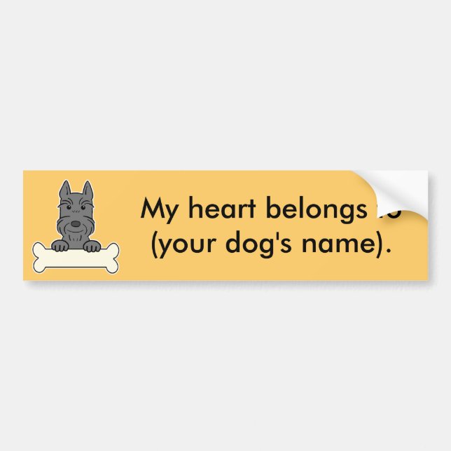 Personalized Giant Schnauzer Bumper Sticker (Front)
