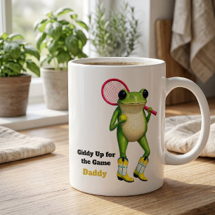 Personalized Giddy Up For The Game Daddy   Quirky  Large Coffee Mug