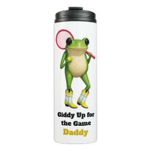 Personalized Giddy Up For The Game Daddy   Quirky  Thermal Tumbler