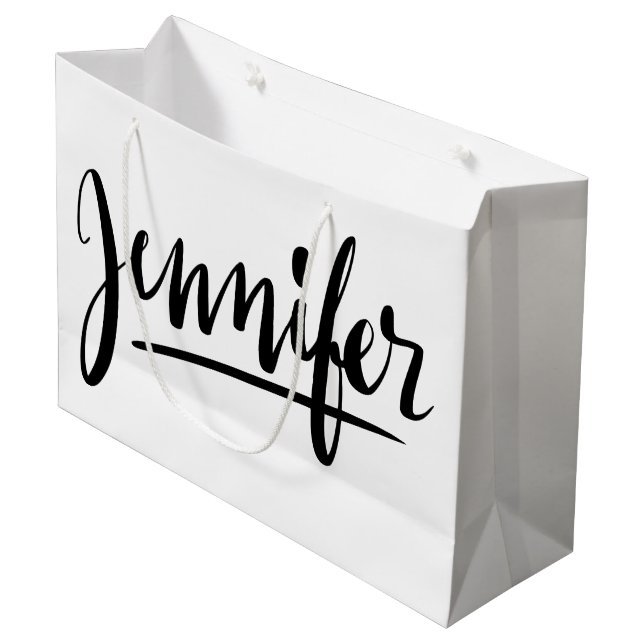 Personalized gift bag with the name Jennifer (Front Angled)