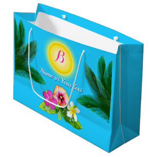 Personalized Gift Bags for Birthdays Hawaiian Luau