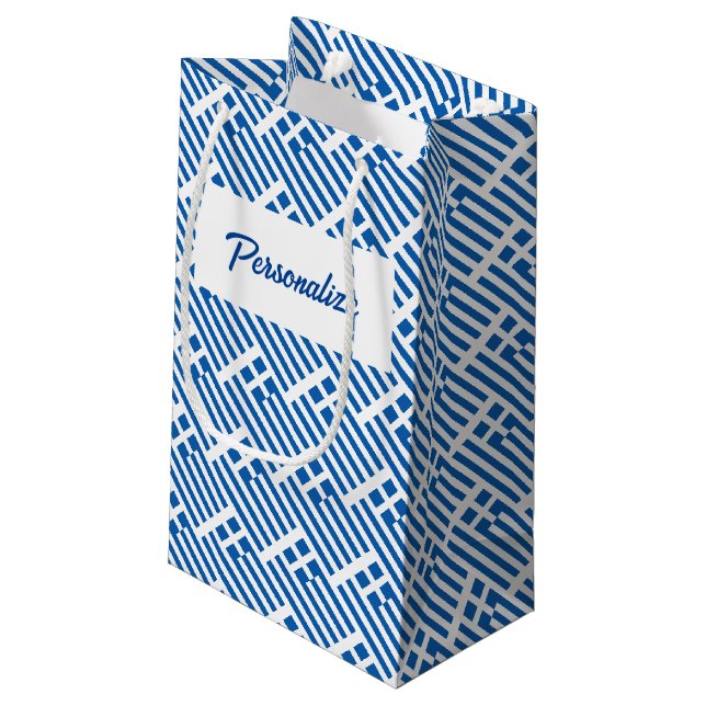 Personalized gift bags with Greek country flag (Back Angled)