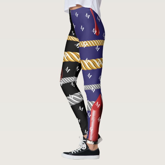 Personalized Gift for Birthday, Bride, Wedding Leggings (Left)