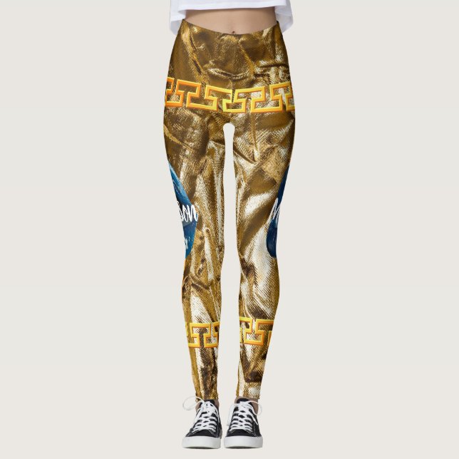 Personalized Gift for Birthday, Bride, Wedding Leggings (Front)