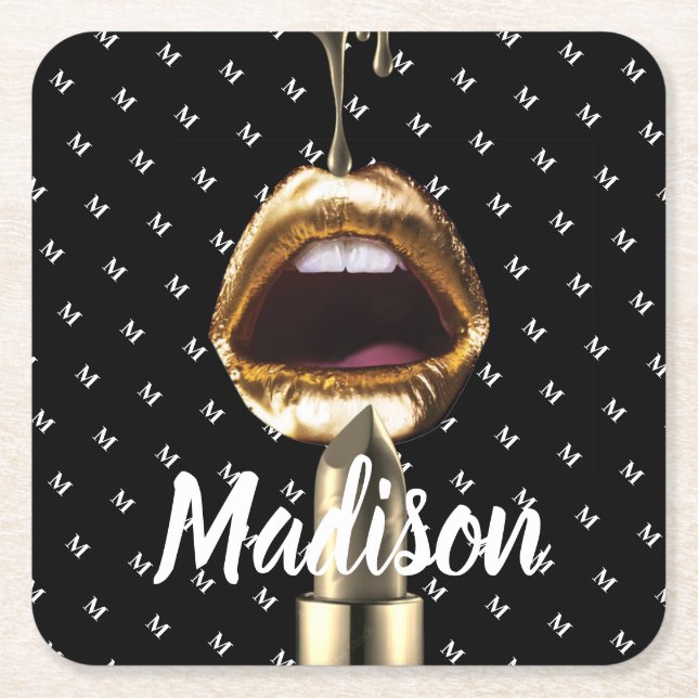 Personalized Gift for Birthday, Bride, Wedding Square Paper Coaster (Front)