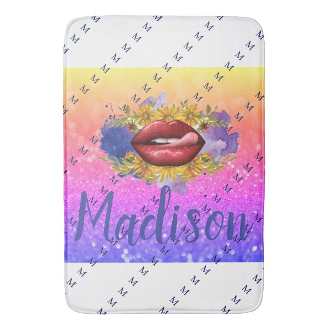 Personalized Gift for Bridesmaid, Wedding, Wife Bath Mat (Front Vertical)