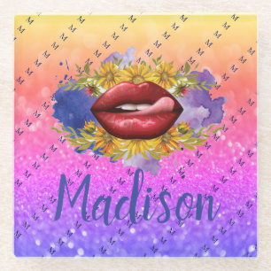 Personalized Gift for Bridesmaid, Wedding, Wife Glass Coaster