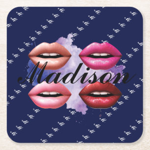 Personalized Gift for Bridesmaid, Wedding, Wife Square Paper Coaster