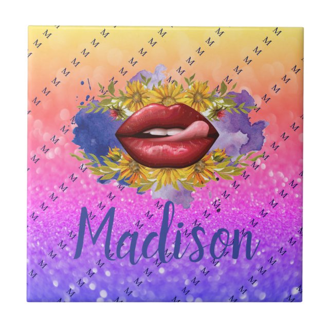 Personalized Gift for Bridesmaid, Wedding, Wife Tile (Front)
