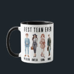Personalized Gift for Colleagues - Best Team Ever Mug<br><div class="desc">Sip in unity with our 'Best Team Ever' Mug, celebrating camaraderie in style. Adorned with cartoon depictions of two men and two ladies, each with custom names beneath, this mug captures the essence of teamwork and friendship. Elevate your coffee breaks and share a toast to the unbeatable spirit of your...</div>