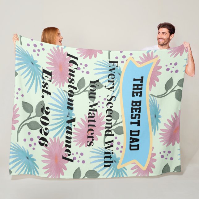  Personalized Gift for Dad Father's Day Gift  Fleece Blanket (In Situ)