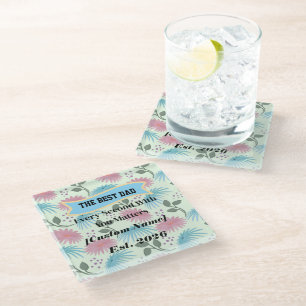 Personalized Gift for Dad Father's Day Gift Glass Coaster