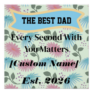 Personalized Gift for Dad Father's Day Gift Poster