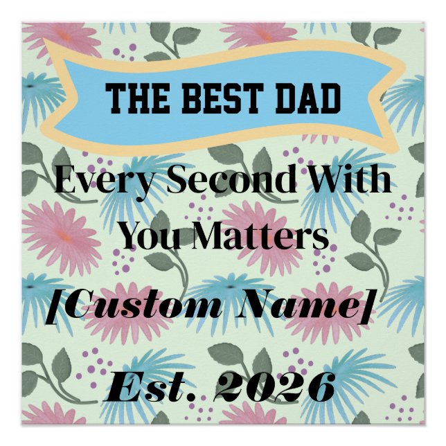  Personalized Gift for Dad Father's Day Gift  Poster (Front)
