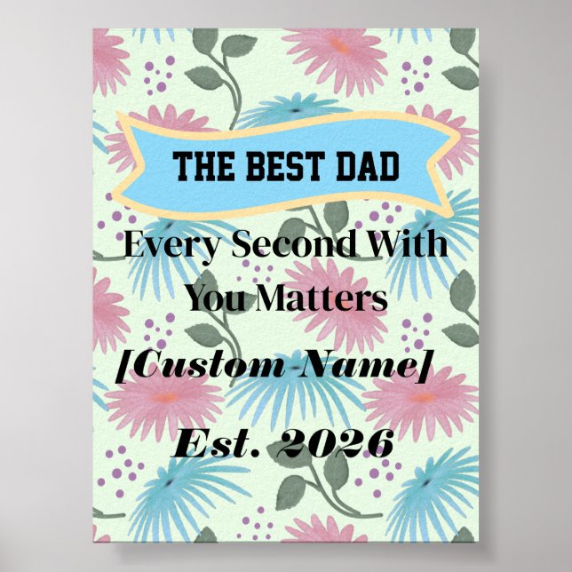  Personalized Gift for Dad Father's Day Gift  Poster (Front)