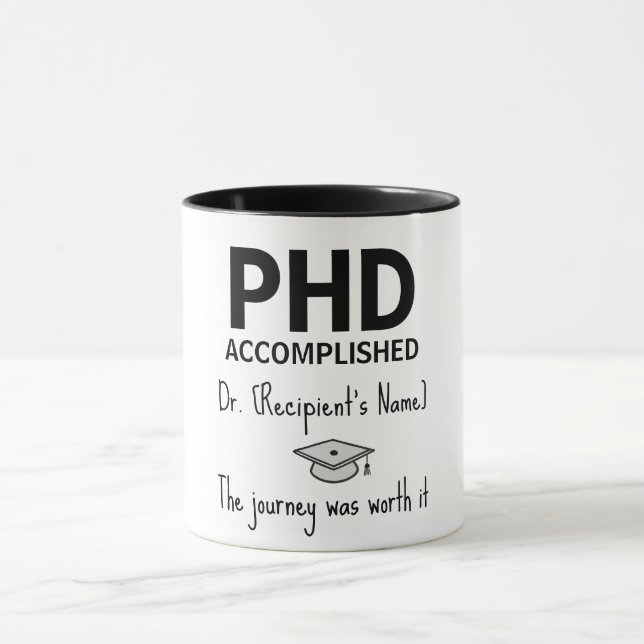 Personalized Gift for Doctorate Graduates Mug (Center)