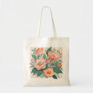 Personalized Gift For Grandma, Canvas Grandma Tote Bag