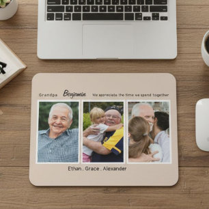 personalized gift for grandparents, grandpa mouse pad