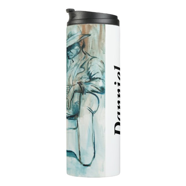 Personalized Gift for Men, Custom Name Gift  Thermal Tumbler (Rotated Right)